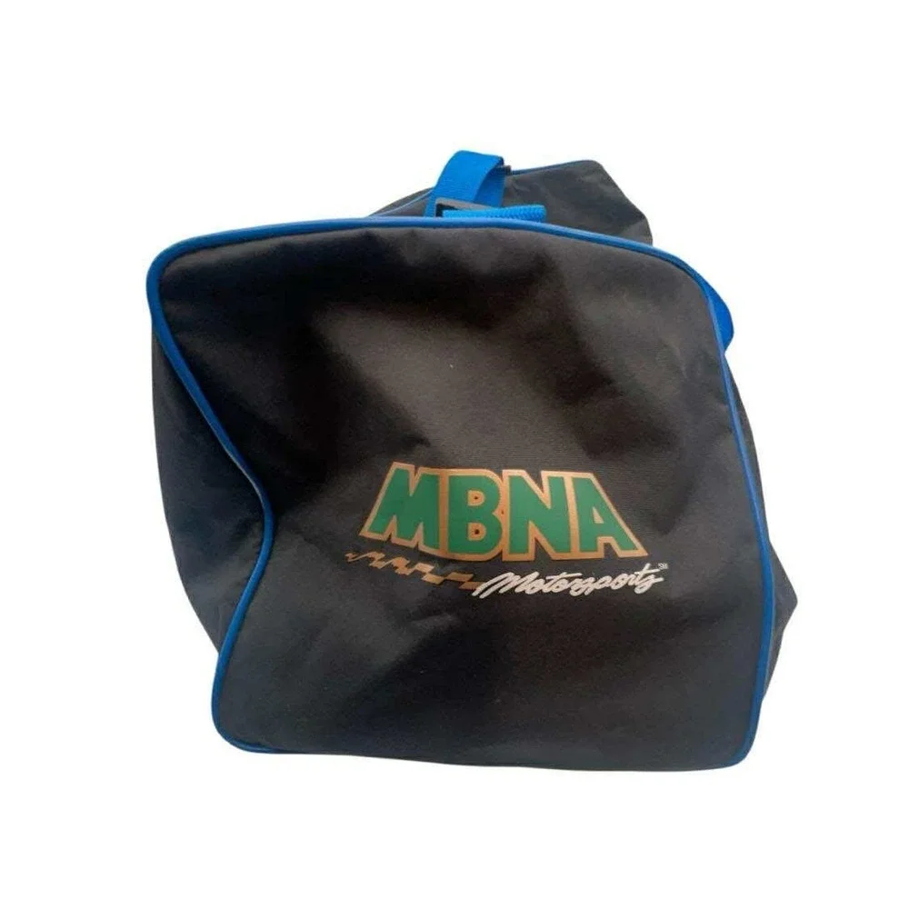Vintage NASCAR‎ Duffle Bag Black MBNA Motorsports Travel Gym Bag Sport Racing
